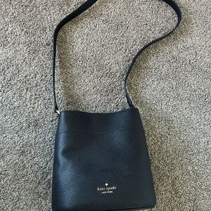 Kate Spade Black Pebbled Leather Shoulder Bag